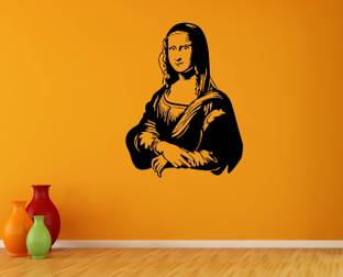 WALLDECORS 60.96 cm MONALISA IMAGE Self Adhesive Sticker