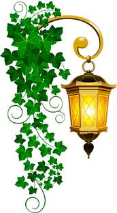 LANSTICK 120 cm Ivy–Plant–Antique–Lamps–Lights–Creative-Colorful-Decorative-WallSticker Self Adhesive Sticker