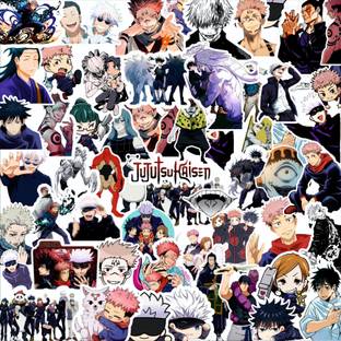 Animes On Trend 3 inch Jujutsu kaisen Anime Vinyl Stickers For Laptops, Doors, Wall, Window, Etc Self Adhesive Sticker