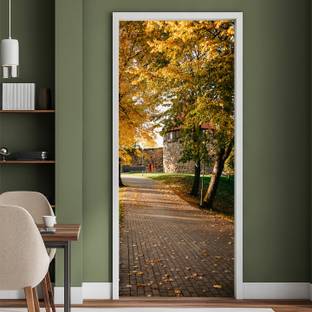 RKDECOR 78 inch Door wallpaper Sticker vinyl door sticker self adhesive sticker (30x78 In) D87 Self Adhesive Sticker