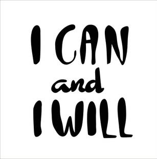 Xskin 52 cm Motivational Quote, Wall Stickers Home Decor Waterproof Wall Decals Self Adhesive Sticker