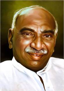 Eltass 30 cm Kamarajar wall sticker - Kingmaker kamarajar wall sticker Self Adhesive Sticker