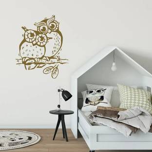 Xskin 42 cm Owl, Wall Stickers Home Decor Waterproof Wall Decals Self Adhesive Sticker