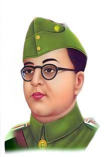 Dumdic 30 cm Netaji Subhash Chandra Bose A4 Strong Self Adhesive Sticker