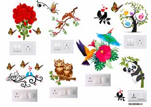 TILKOR 46 cm 46 cm Switch Board Sticker & Wall Sticker size 30 cm x 46 cm Self Adhesive Sticker