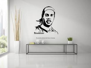 PEACOCKRIDE 60 cm Ronaldinho l Foot ball I Brazil I Wall Decal Self Adhesive Sticker