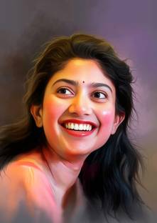 Dumdic 30 cm Cute Sai Palalvi A4 Strong Self Adhesive Sticker