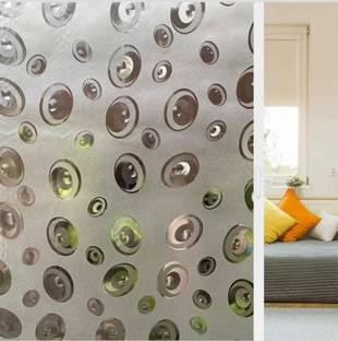 SURFNPICK 61 cm Window Film for Glass, Glass Sticker for window (12X24 Inches, Rings FDIA) Self Adhesive Sticker