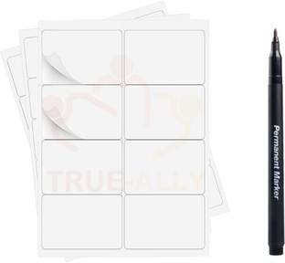 True-Ally 5 cm Waterproof Vinyl Stickers(No Residue) for Mason Jars Glass Bottles Self Adhesive Sticker