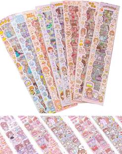 PRAYOSHA ENTERPRISE 15 inch Cute Cartoon Theme Kawaii Stickers 20 Pet Sheets Non-Reusable Sticker