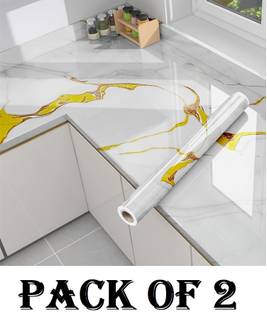 GKN 400 cm Waterproof Self Adhesive Aluminum Foil Kitchen Wall Desk Removable Stickers Self Adhesive Sticker