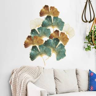 Flipkart SmartBuy 30 cm Green Ginkgo Leaf Flower Kids Room Décor Wall Sticker (30CM x 90CM) Self Adhesive Sticker