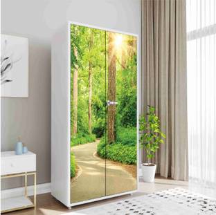 Shree Shyam 213 cm 3D Embossed Sun rise Almirah wallpaper Self Adhesive Sticker