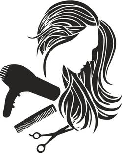 Saiii Designs 74 cm Hair Salon Style Beauty Parluor Spa Wall Decal Sticker (74X59 cm) Self Adhesive Sticker