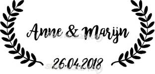 SnappyVinyl 25 cm Personalized Custom Name and date Wedding Self Adhesive Sticker