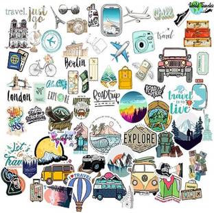 Zesta 6 inch Pack of 50 Travel Laptop / Fridge Vinyl Stickers Reusable Sticker