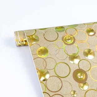 Oren Empower 330 cm G020A Classics Glitter Golden Waterproof Self Adhesive Wall Sticker (45X330cm) Self Adhesive Sticker