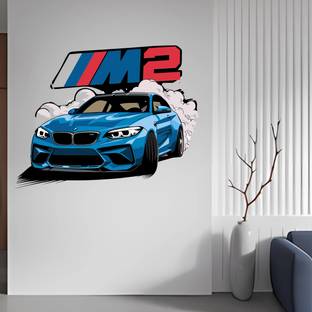 WallBiirds 60 cm BMW M5 cool colorful wall sticker Self Adhesive Sticker