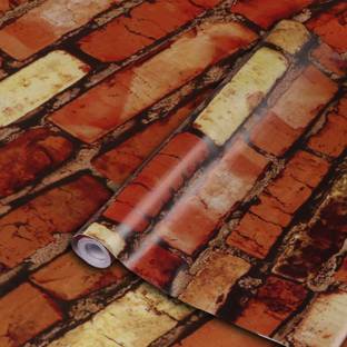 KAAF 1000 cm Wall Stickers Wallpaper 3D Brick Style Home DIY Self Adhesive Self Adhesive Sticker