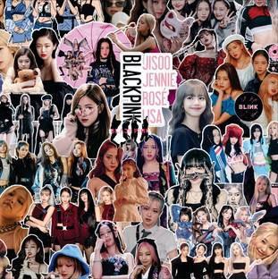 maddlyycrafted 3 inch BLACKPINK - JENNiE JISOO LISA ROSE - Best Gift for BLACKPINK Fan Girls & Boys Self Adhesive Sticker