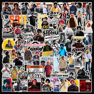 Modern Gallery Mart 2 inch Sidhu Moosewala Stickers – High-Quality Waterproof Vinyl Stickers for Fans Self Adhesive Sticker