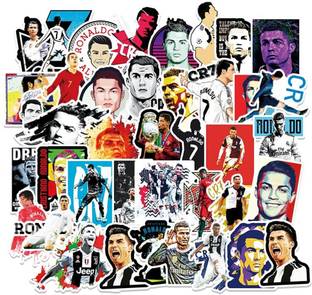 sethienterprise 3 cm Trendy Cristiano Ronaldo Sticker for Laptop/Mobile/Mobile/Journal/Diary etc. Self Adhesive Sticker