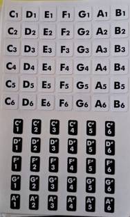 kariskart 2 cm Mini Piano Keyboard Self Adhesive Sticker