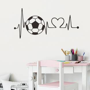 Xskin 59 cm Football heartbeat wall sticker Self Adhesive Sticker