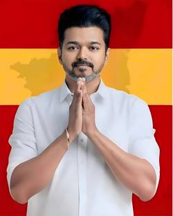 Eltass 30 cm Tvk vijay wall sticker - Thalaivar vijay wall sticker for living room Self Adhesive Sticker