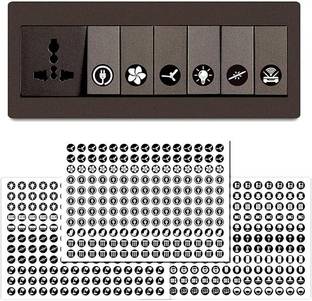 RSB HUB 1.5 cm Switch Sticker For Electric Board Appliances Including 27 Designs Self Adhesive Sticker