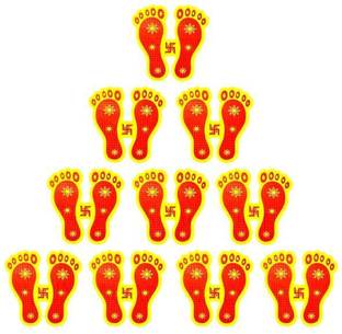 Lakhdatar Mall Mata Laxmi Feet Sticker For puja Diwali Home Entrance Decoration Pack of 20