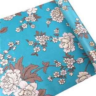 Flipkart SmartBuy 1000 cm Floral wallpeper PVC Self Adhesive Home Decoration Wallpaper (1000 cm x 45 cm) Self Adhesive Sticker