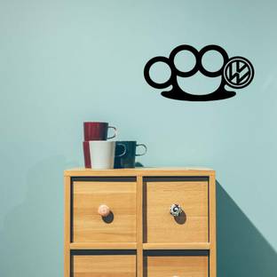 SnappyVinyl 29 cm Brass Knuckles3 Wall Decals, Easy to Apply Self Adhesive Sticker