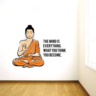 Volxo 60 cm Buddha Self Adhesive Wallsticker Size: 60 X 90 CM Pack of 1 Self Adhesive Sticker