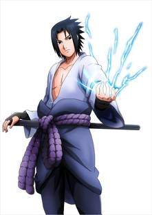 santer 30 cm Sasuke wall sticker - Naruto And Sasuke wall stickers Glow in the Dark Sticker