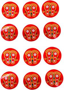 Lakhdatar Mall laxmi charan paduka for puja aarti Diwali Home and Office Entrance Decoration Pack of 20