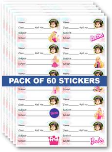 Lopo 10 cm Barbie Name Slip Book Sticker with Personalized Photo Self Adhesive Sticker