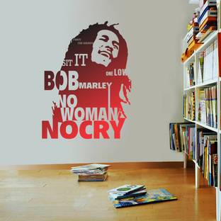 Art Kafe 53 cm Bob Marley Words RB Wall Sticker Self Adhesive Sticker