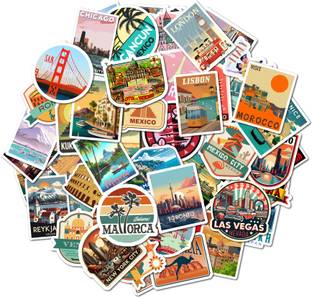 Obita 7 cm ED_Travel City 02 Reusable Sticker