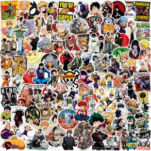 Junkyard 5 cm Vinyl Anime Stickers for laptop naruto one piece jujutsu goku chainsaw man Self Adhesive Sticker