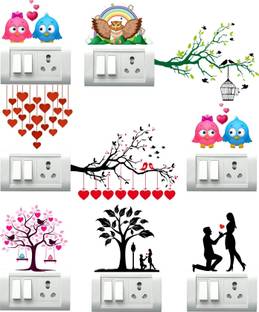 RSB HUB 46 cm Switch Board & Wall Sticker size 30 cm x 46 cm Self Adhesive Sticker