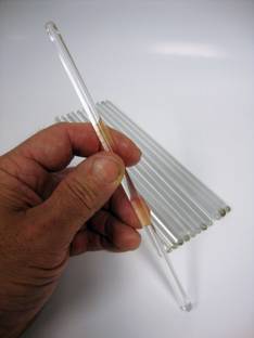 Kambojtraders Stirring Rod Glass 250X6mm Glass 18 cm Stirrer