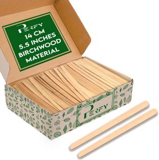 PERFY Disposable Wooden Tea Stirrers | 5.5 Inch | Ideal forFestivals & PartiesPack-250 Wooden 14 cm Stirrer