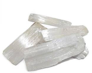 Shubhanjali Natural Rough Selenite Raw Stone for Reiki Crystal Healing White Selenite Rough Raw Gemstones for Vastu Correction 400 Grams Regular Asymmetrical Crystal Stone