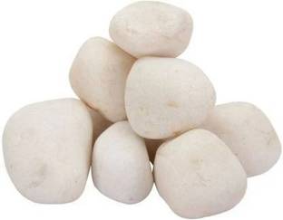 VANNEF Stone Snow White Unpolished Decorative Stone Marble Pebbles for Landscaping & Garden Decoration Regular Angular, Asymmetrical Marble Stone