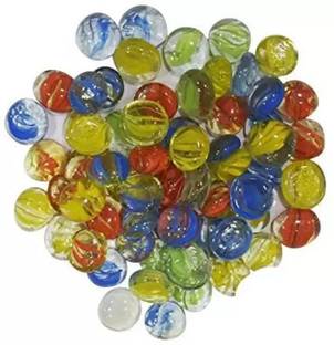 ShreeKhatu Glossy Shiny Round Shape Kancha Glass Pebbles Stone For Glass Filler Aquarium Polished Round Fire Glass Pebbles
