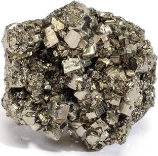 Fikup Pyrite Cluster Rough Stone for Reiki Healing, Vastu Correction 10Gm Regular Asymmetrical Crystal Stone