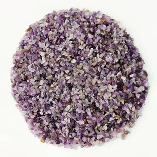 9dzine Amethyst Chips Stone for Vastu,Purple Tumbled Gemstones Reiki Healing Crystal Polished Asymmetrical Crystal Stone