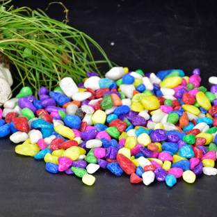 BHARGO Multi-Color Mixed Decorative Stones & Pebbles Colour| for Garden Vase Polished Asymmetrical Rock Stone
