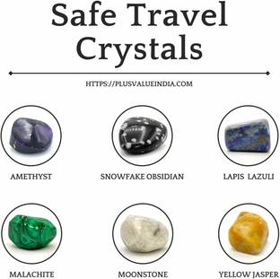 Plus Value Safe Travel Pocket Crystal Bag – Reiki Healing Stone Regular Asymmetrical Crystal, Quartz Pebbles